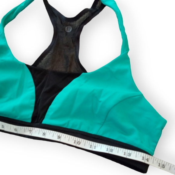 Lululemon womens sports bra top mesh back aqua size 10 - Picture 3 of 6